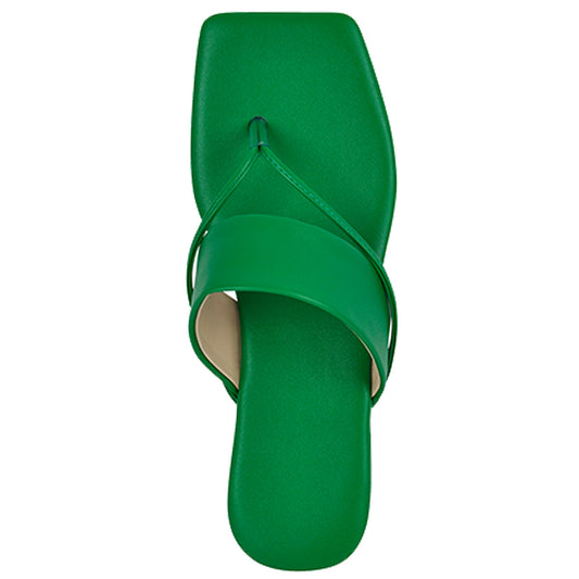 Green Flip Flops Flat Thong Crossdressing Sandals