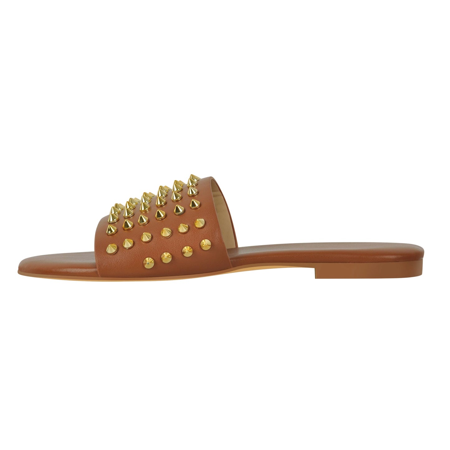 Open Toe Rivet Studded Flat Crossdressing Sandals
