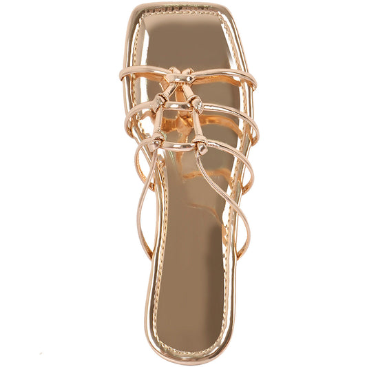 Flats Square Toe Knot Strap Crossdressing Sandals