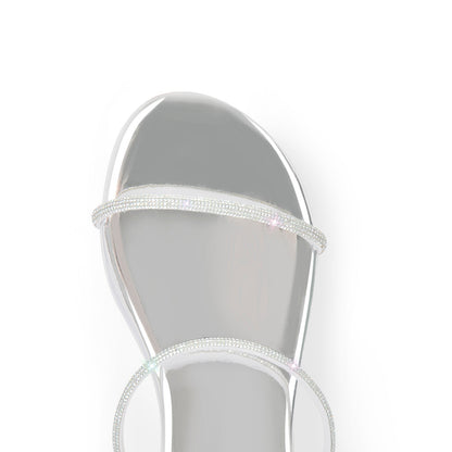 Diamante Lace up Flat Crossdressing Sandals
