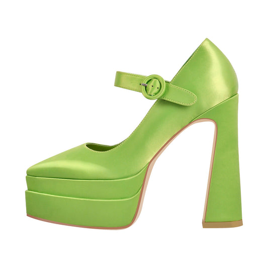 Ankle Strap Chunky Platform Mary Jane Crossdressing Pumps