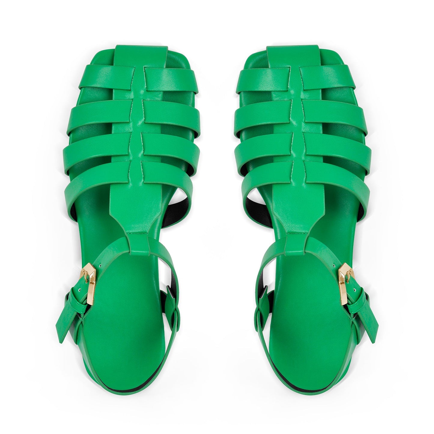 Multiple Colour Square Toe Gladiator Flat Crossdressing Sandals
