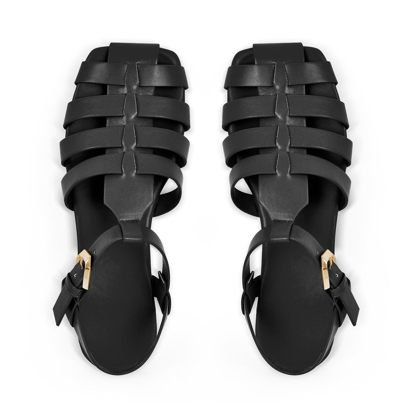 Multiple Colour Square Toe Gladiator Flat Crossdressing Sandals