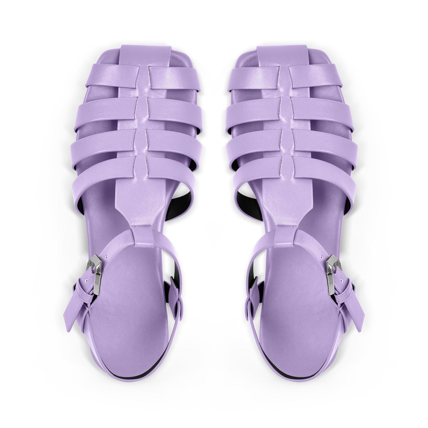 Multiple Colour Square Toe Gladiator Flat Crossdressing Sandals