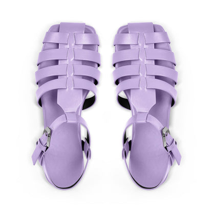 Multiple Colour Square Toe Gladiator Flat Crossdressing Sandals