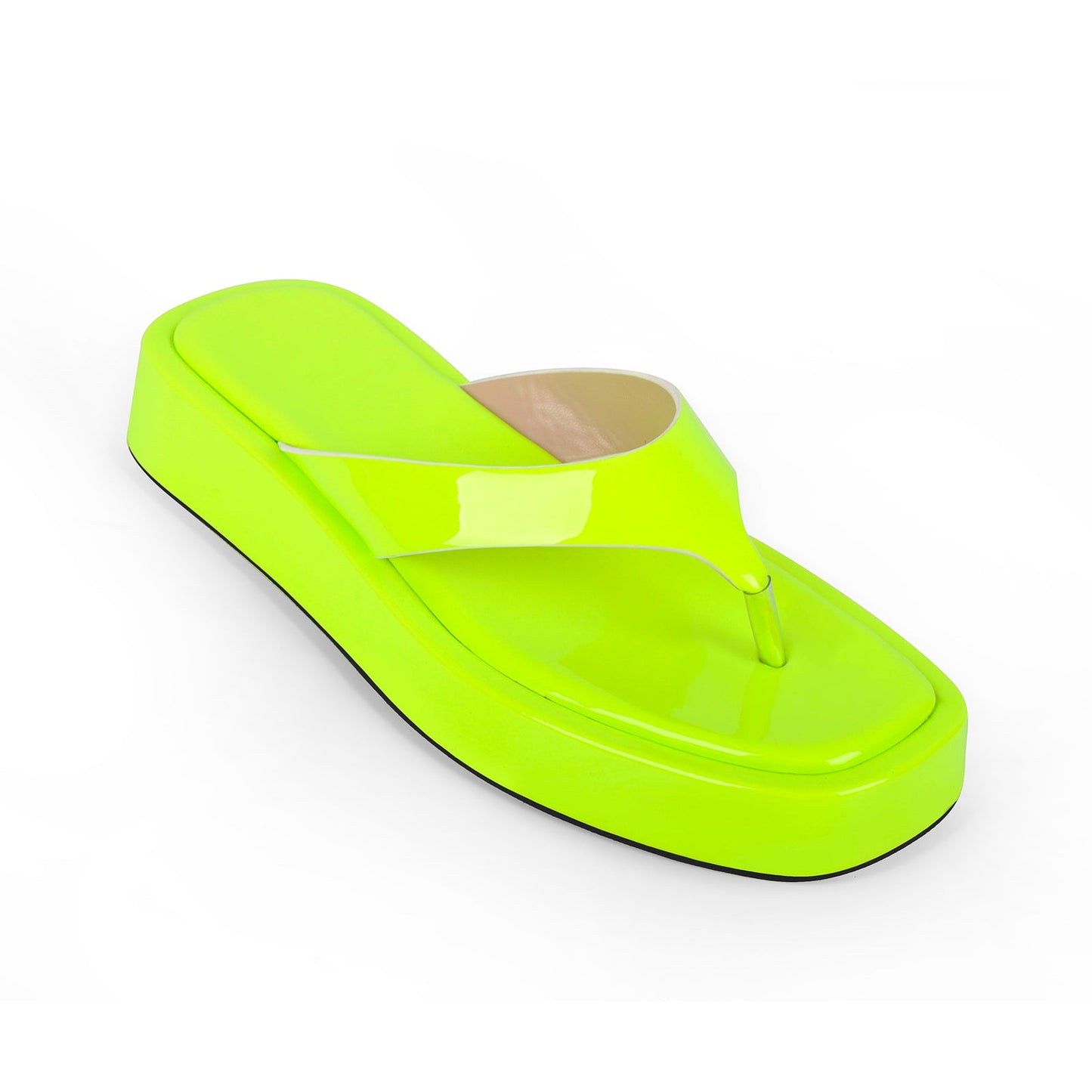 Fluorescent Green Flip Flop Crossdressing Slippers