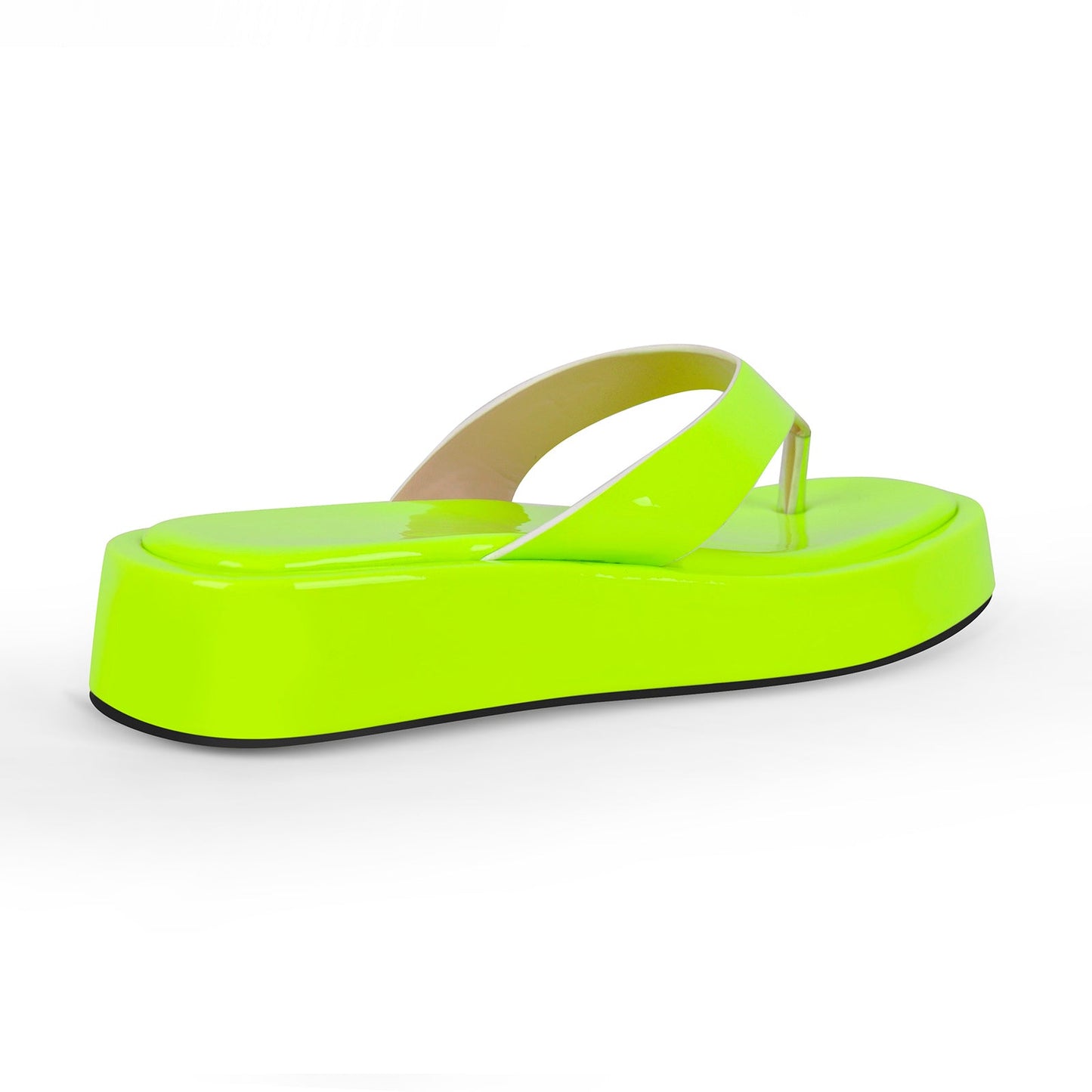 Fluorescent Green Flip Flop Crossdressing Slippers