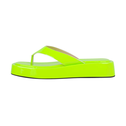 Fluorescent Green Flip Flop Crossdressing Slippers