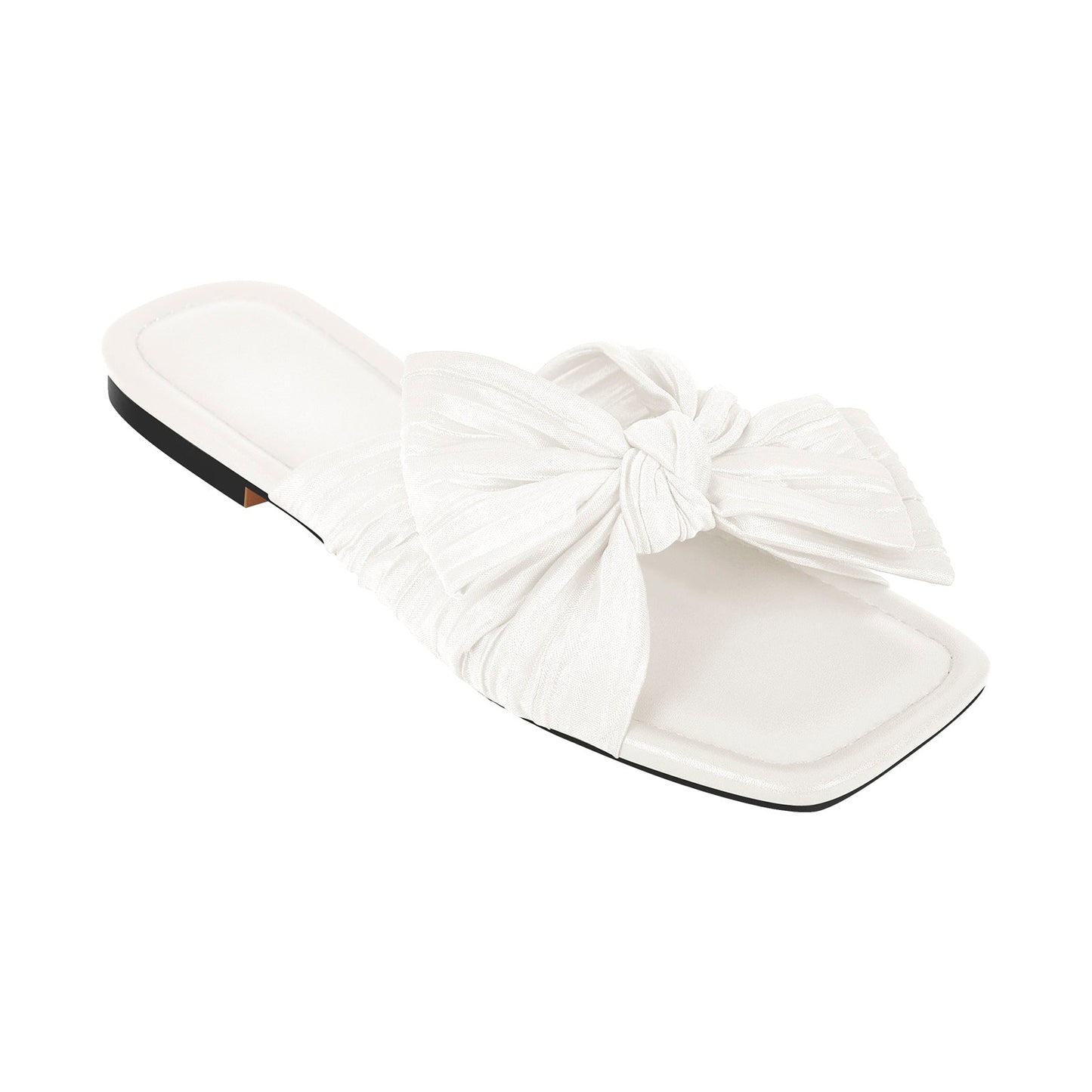 Flat Slip On Sliders Bow Sandals Crossdressing Flats