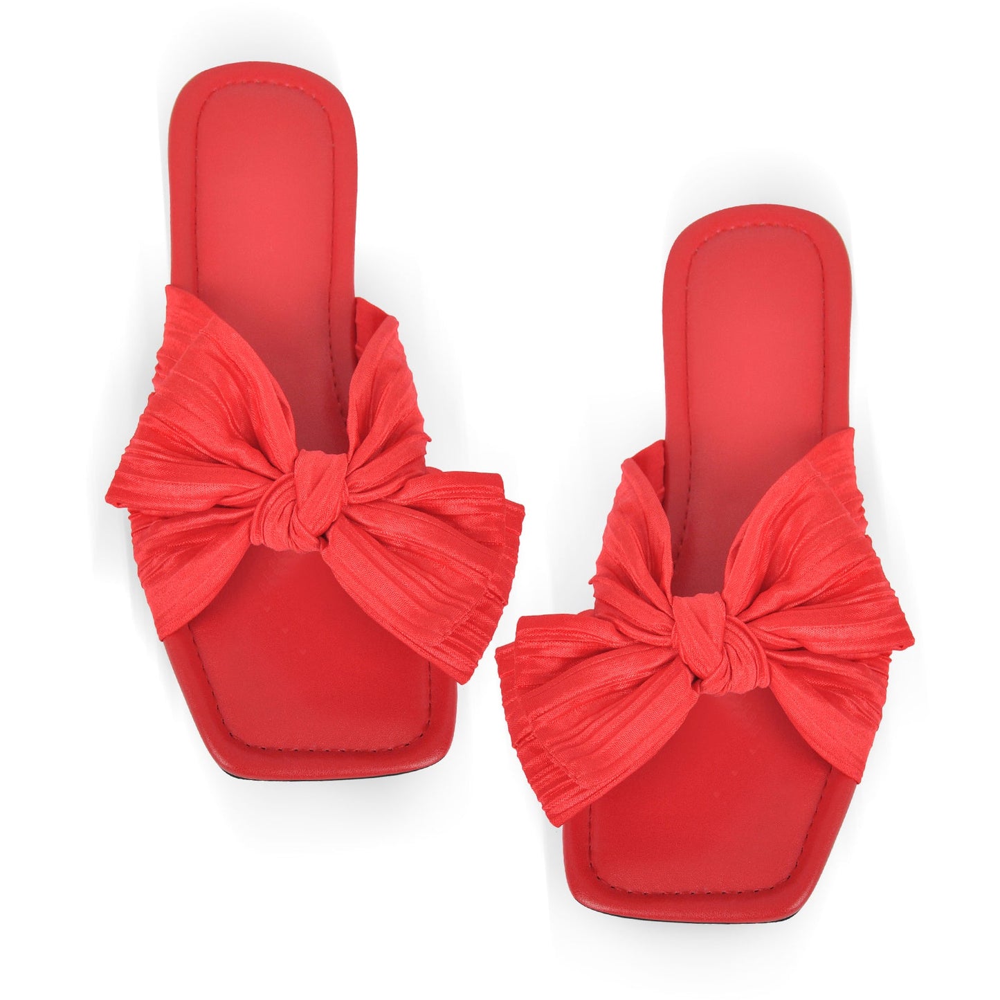Flat Slip On Sliders Bow Sandals Crossdressing Flats