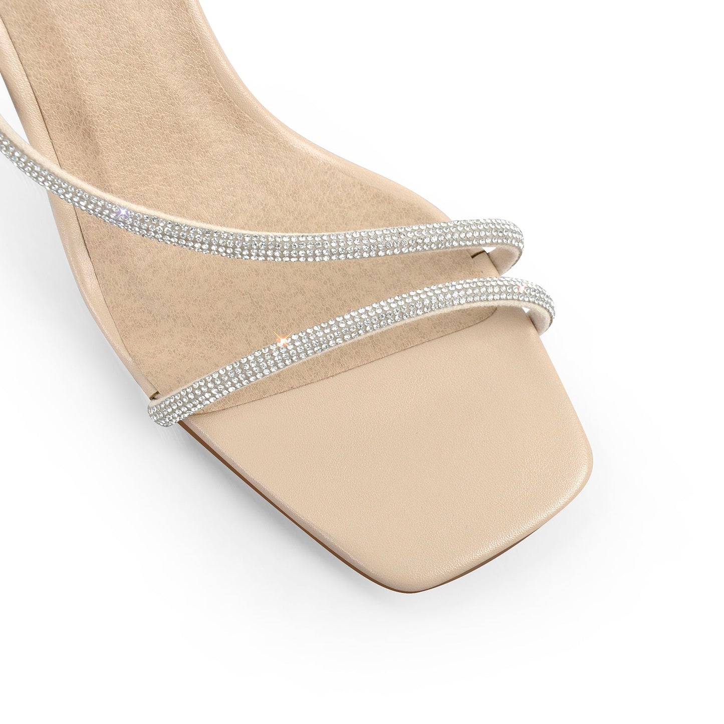 Ankle Rhinestone Strap High Heel Crossdressing Sandals