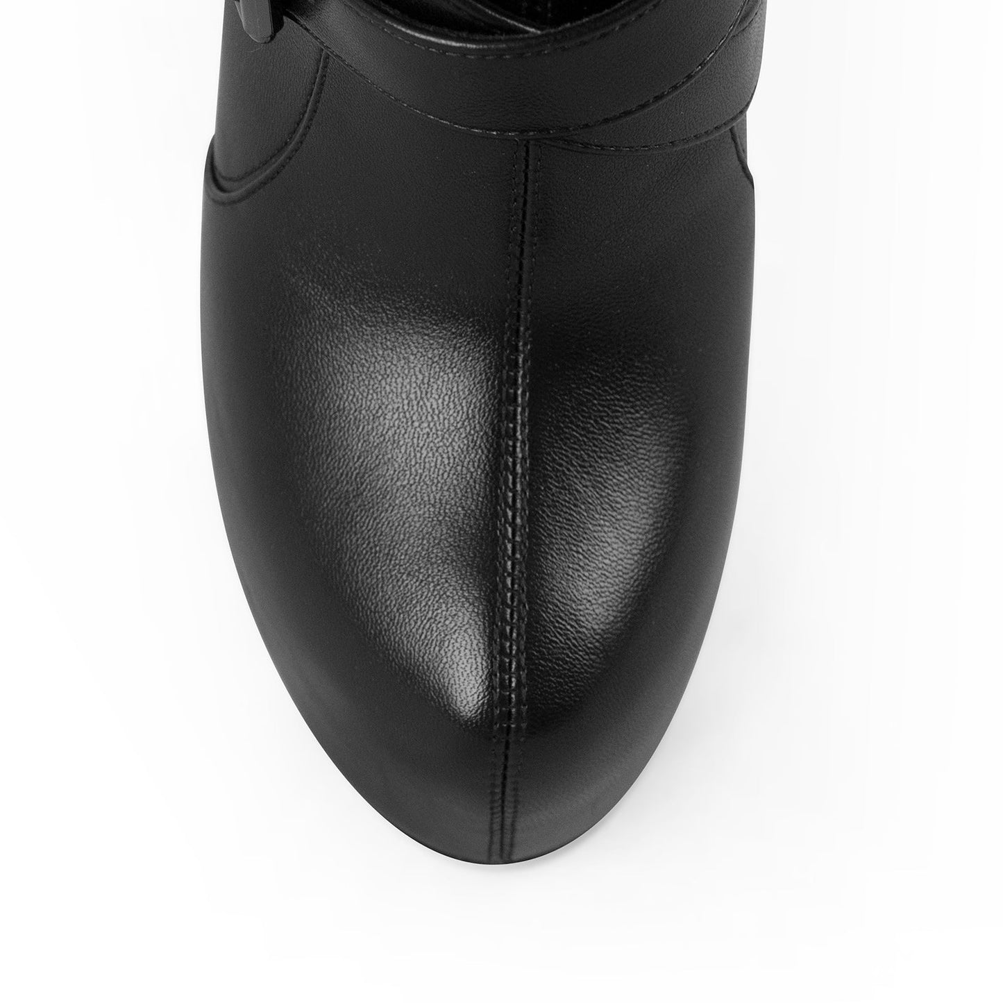 Round Toe Platform Chunky Buckle Zipper Crossdressing Ankle Boots
