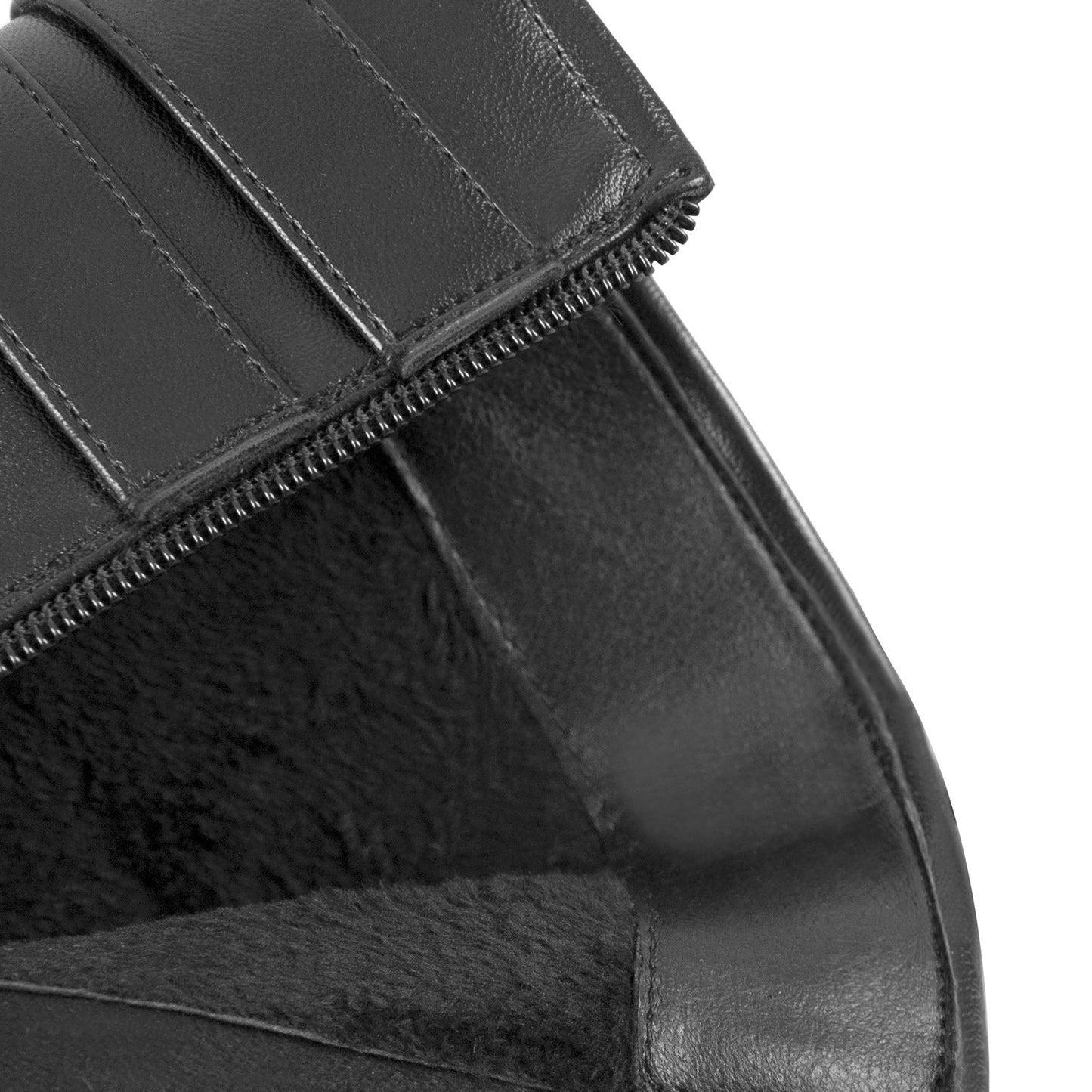 Platform Chunky High Heels Buckle Zip Crossdressing Ankle Boots