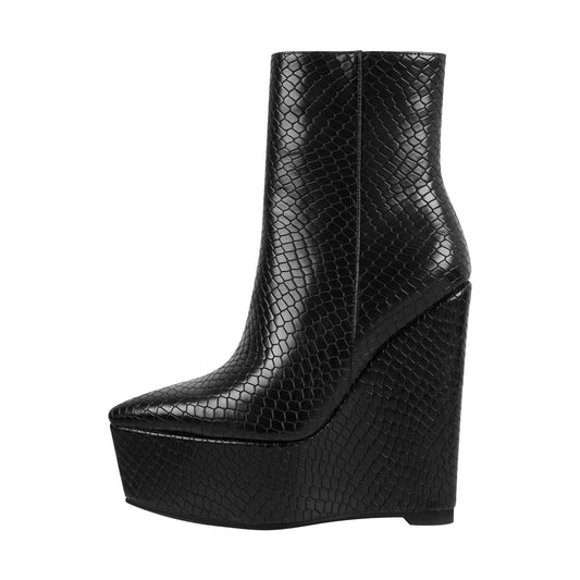 Platform Wedge High Heel Crossdressing Ankle Boots