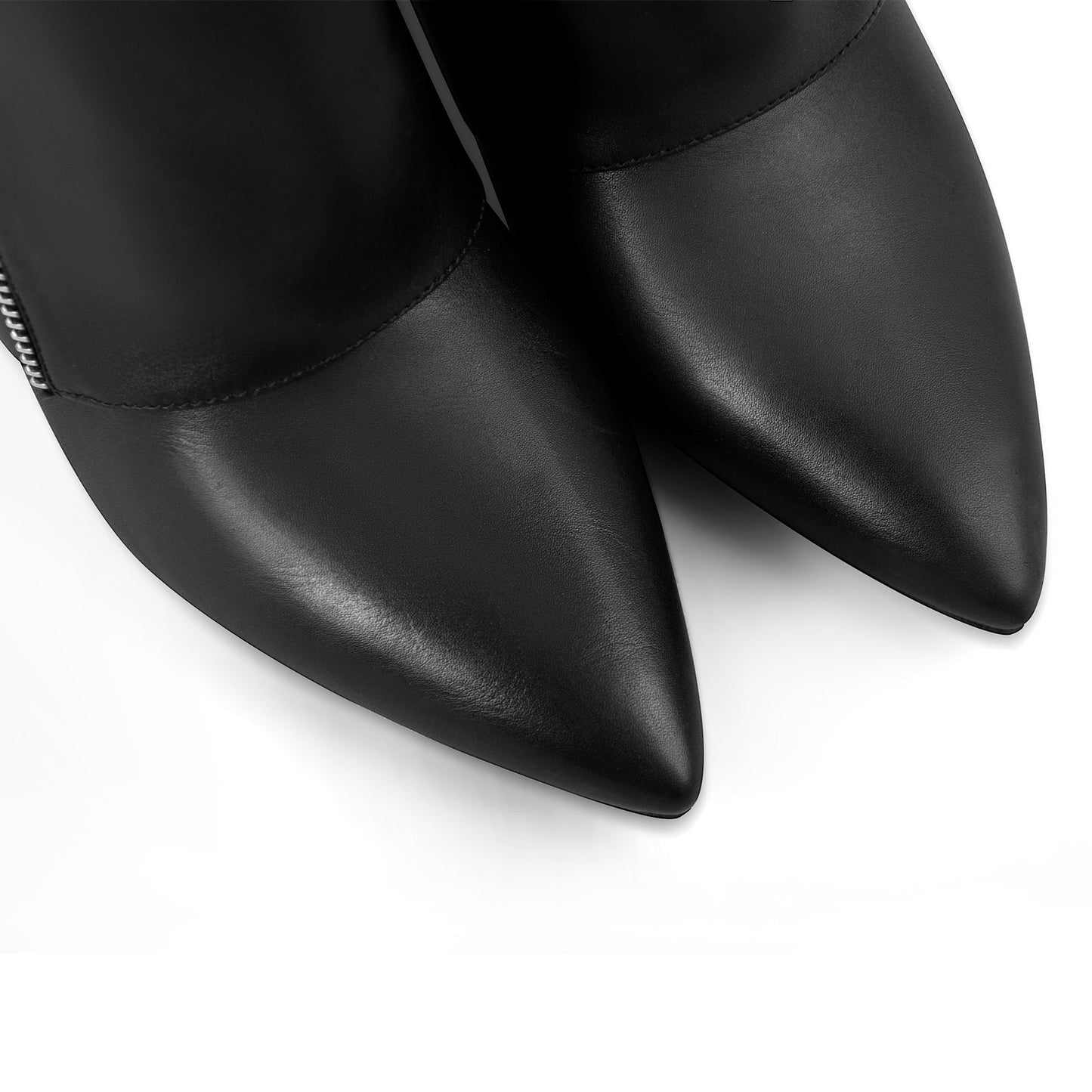 Pointed Toe Side Tassel Zipper Fold Over Crossdressing Boots