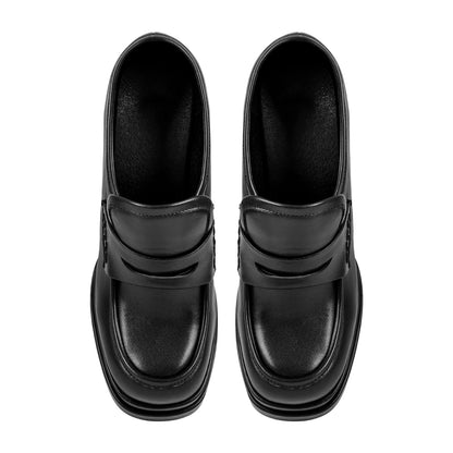 Double Platforms Chunky High Heel Loafers Crossdressing Pumps