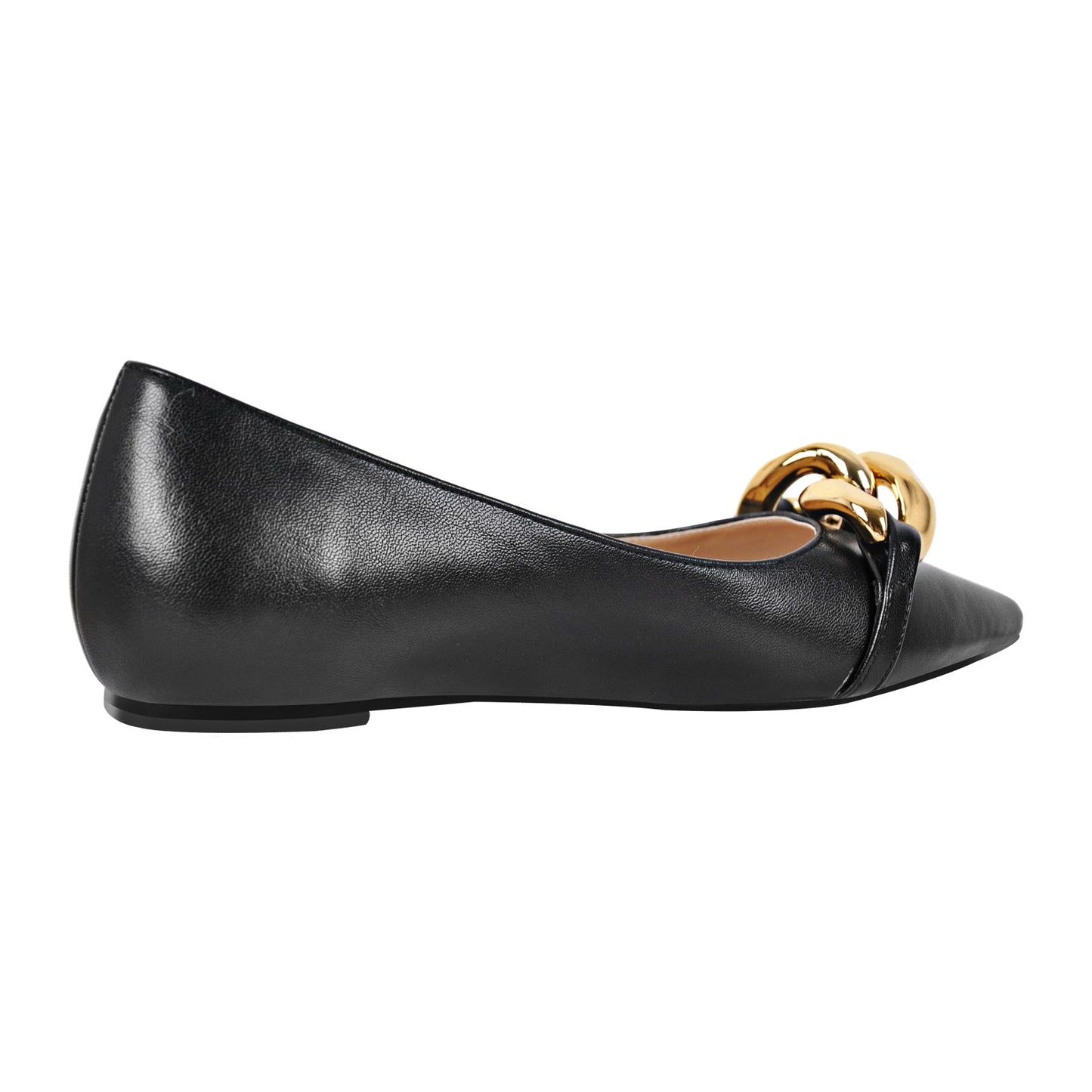 Pointed Toe Gold Buckle Crossdressing Flats