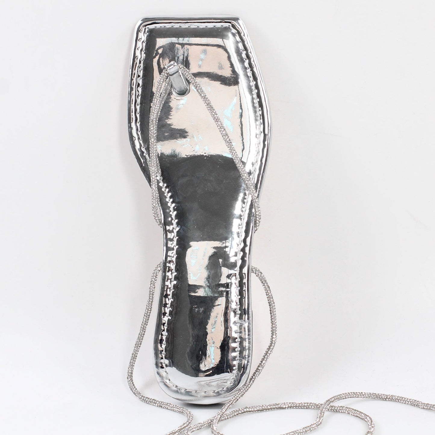 Silver Flip-Flops Lace-up Crossdressing Sandals