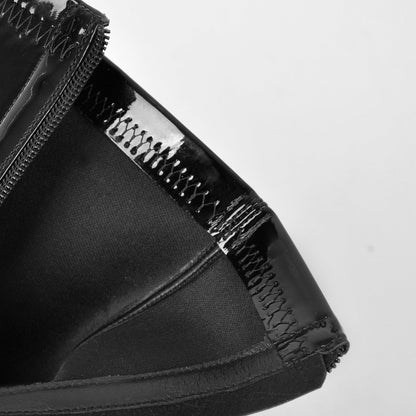Square Toe Zipper Chunky Heel Platform Ankle Crossdressing Boots
