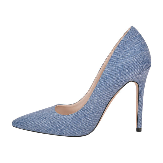 Denim Pointed Toe Stilettos Crossdressing Pumps