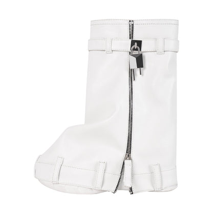 Round Toe Wedge Heel Fold Over Mid-calf Crossdressing Boots