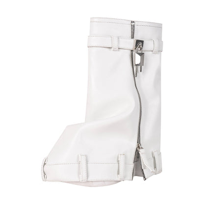 Round Toe Wedge Heel Fold Over Mid-calf Crossdressing Boots