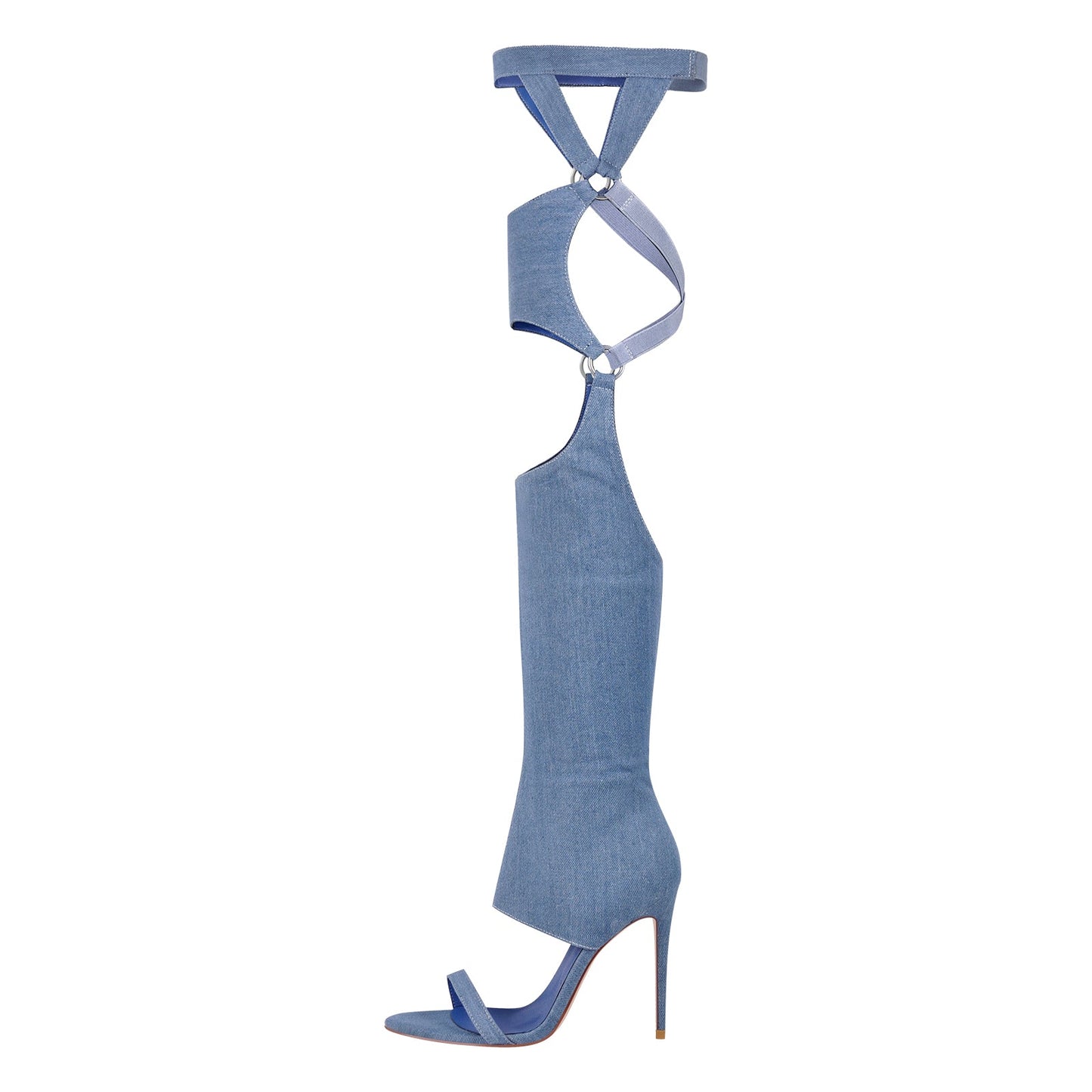 Pointed Toe Stiletto Over The Knee Sandals Crossdressing Boots