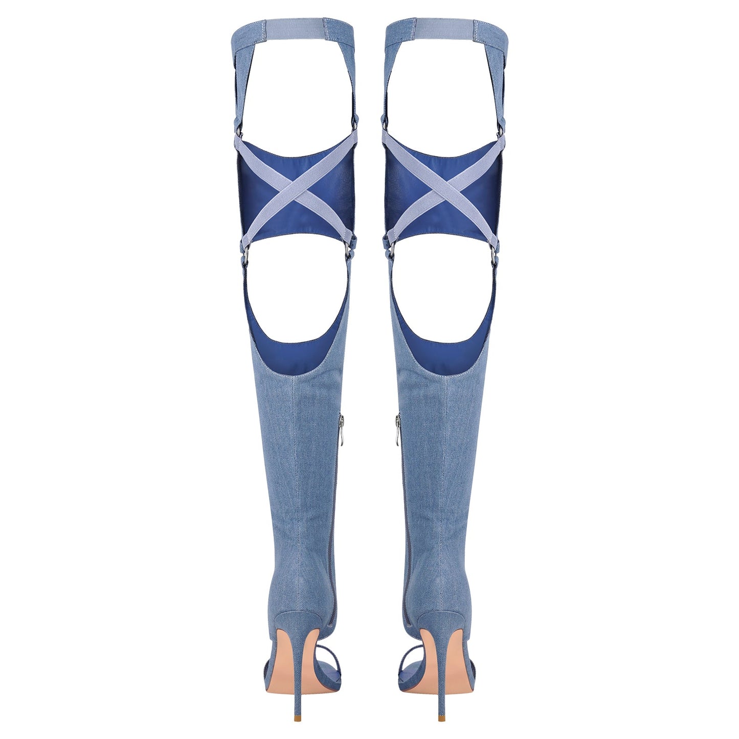 Pointed Toe Stiletto Over The Knee Sandals Crossdressing Boots