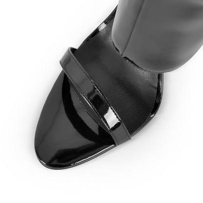 Pointed Toe Stiletto Over The Knee Sandals Crossdressing Boots