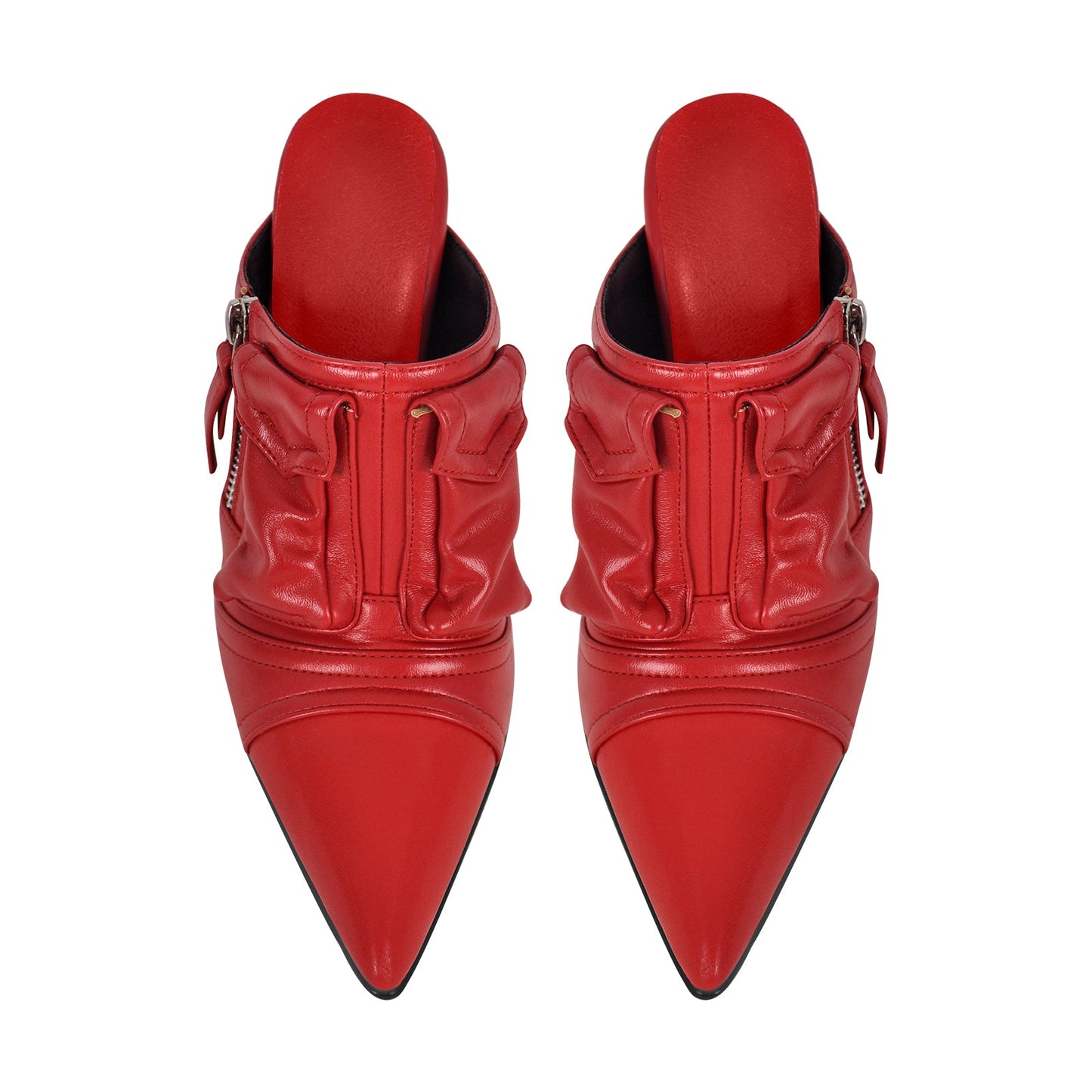 Denim Pointed Toe Stiletto Mules Crossdressing Pumps
