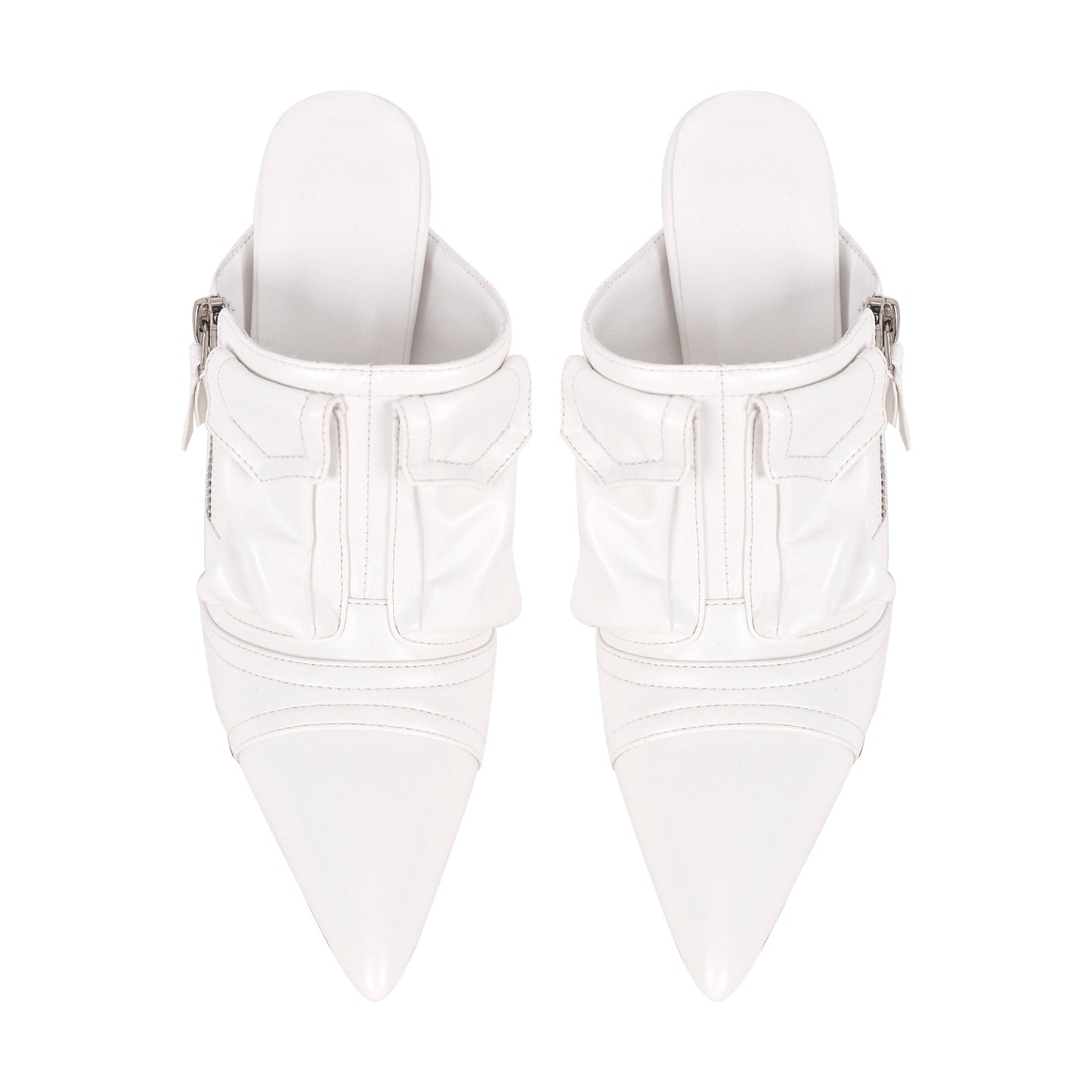Denim Pointed Toe Stiletto Mules Crossdressing Pumps