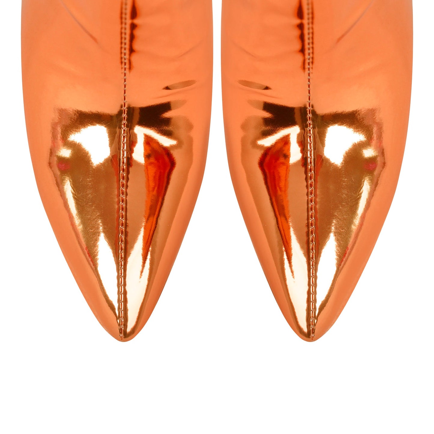 Metallic Pointed Toe Stiletto Over The Knee Crossdressing Boots