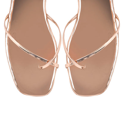 Crossdressing Flats Rhinestone Platform Lace-up Strap Sandals