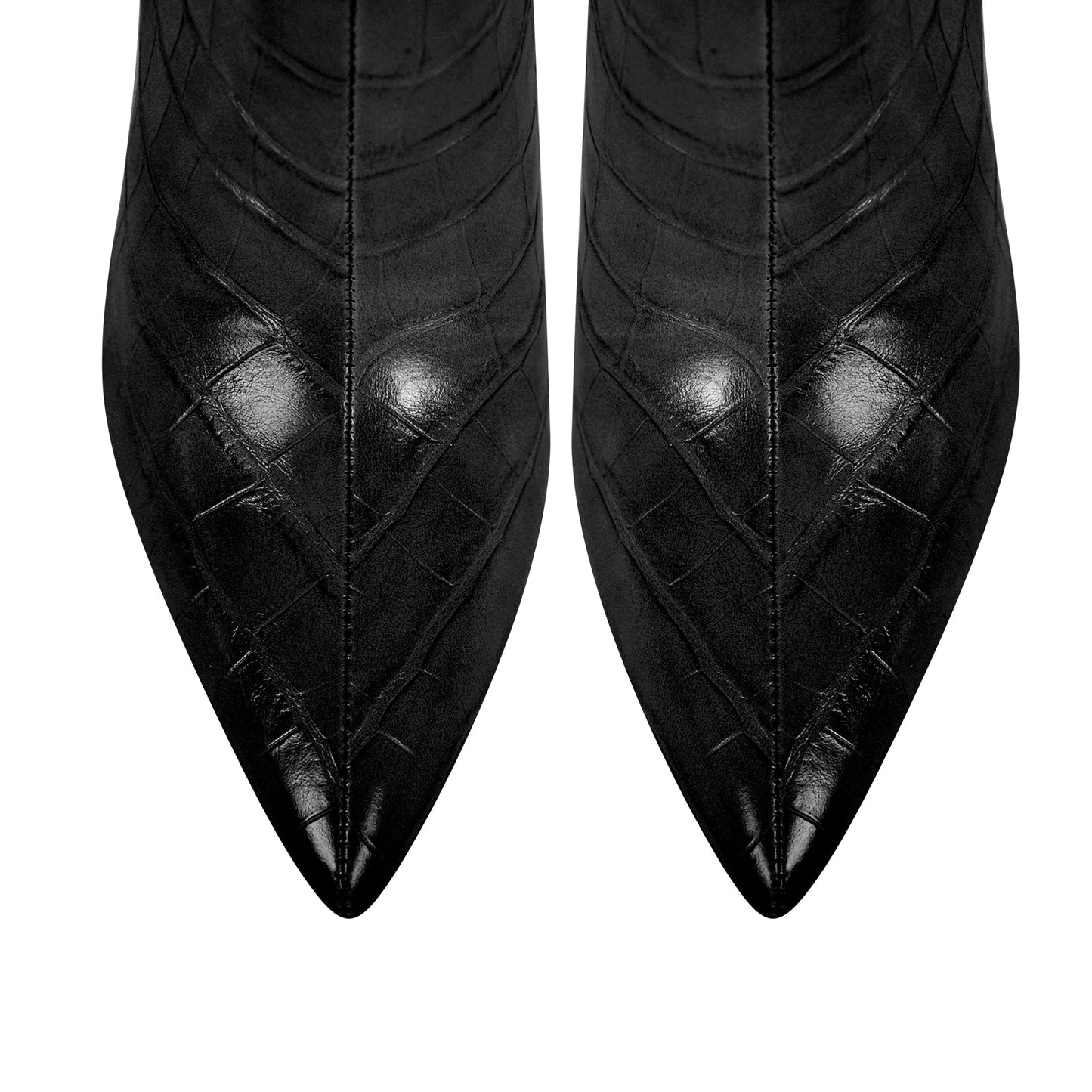Stone Print Pointed Toe Stiletto Crossdressing Thigh High Boots