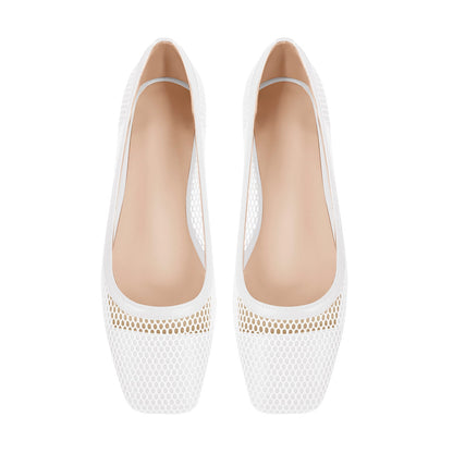 Square Toe Slip-on Hollow Daily Crossdressing Flats