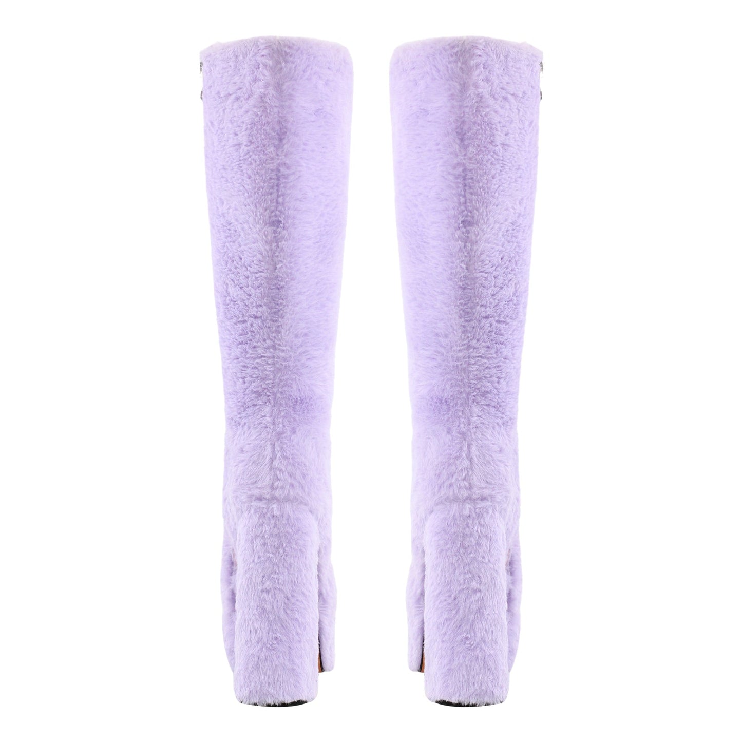 Pink Fur Platform High Heels Crossdressing Boots