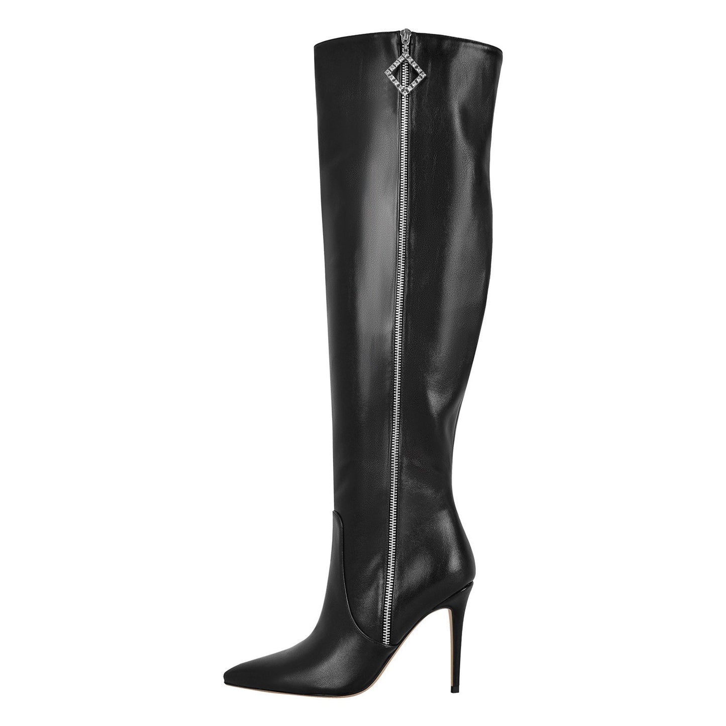 Pointed Toe Zipper Over The Knee Crossdressing Stilettos Boots