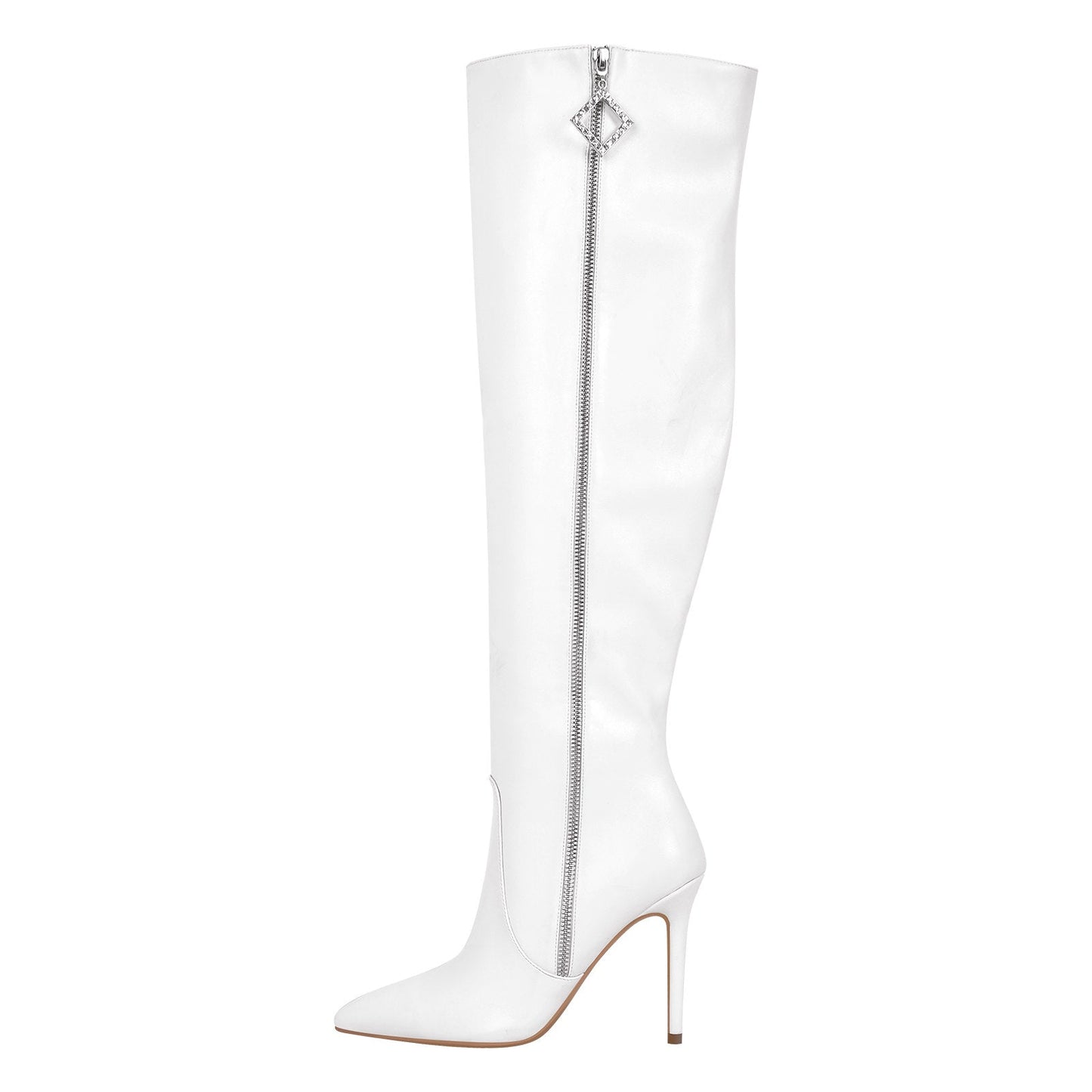 Pointed Toe Zipper Over The Knee Crossdressing Stilettos Boots
