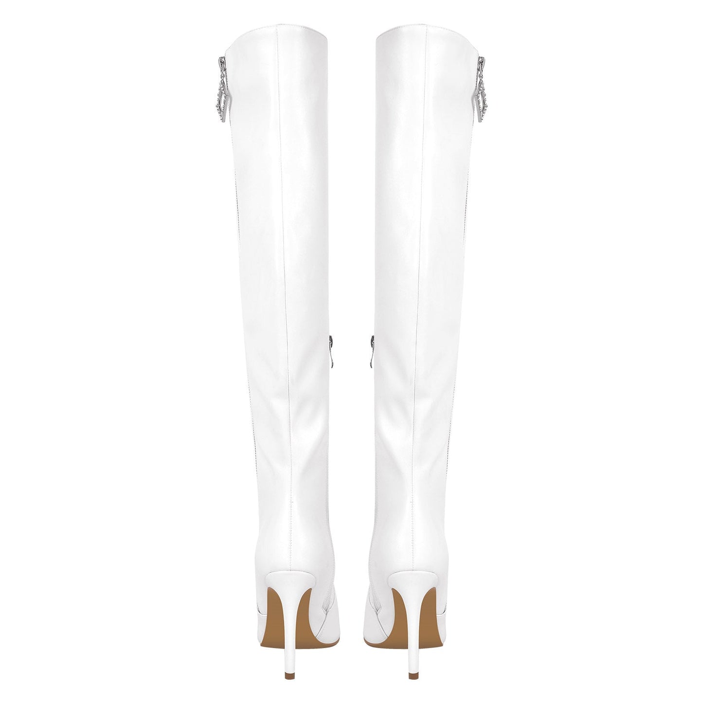 Pointed Toe Zipper Over The Knee Crossdressing Stilettos Boots