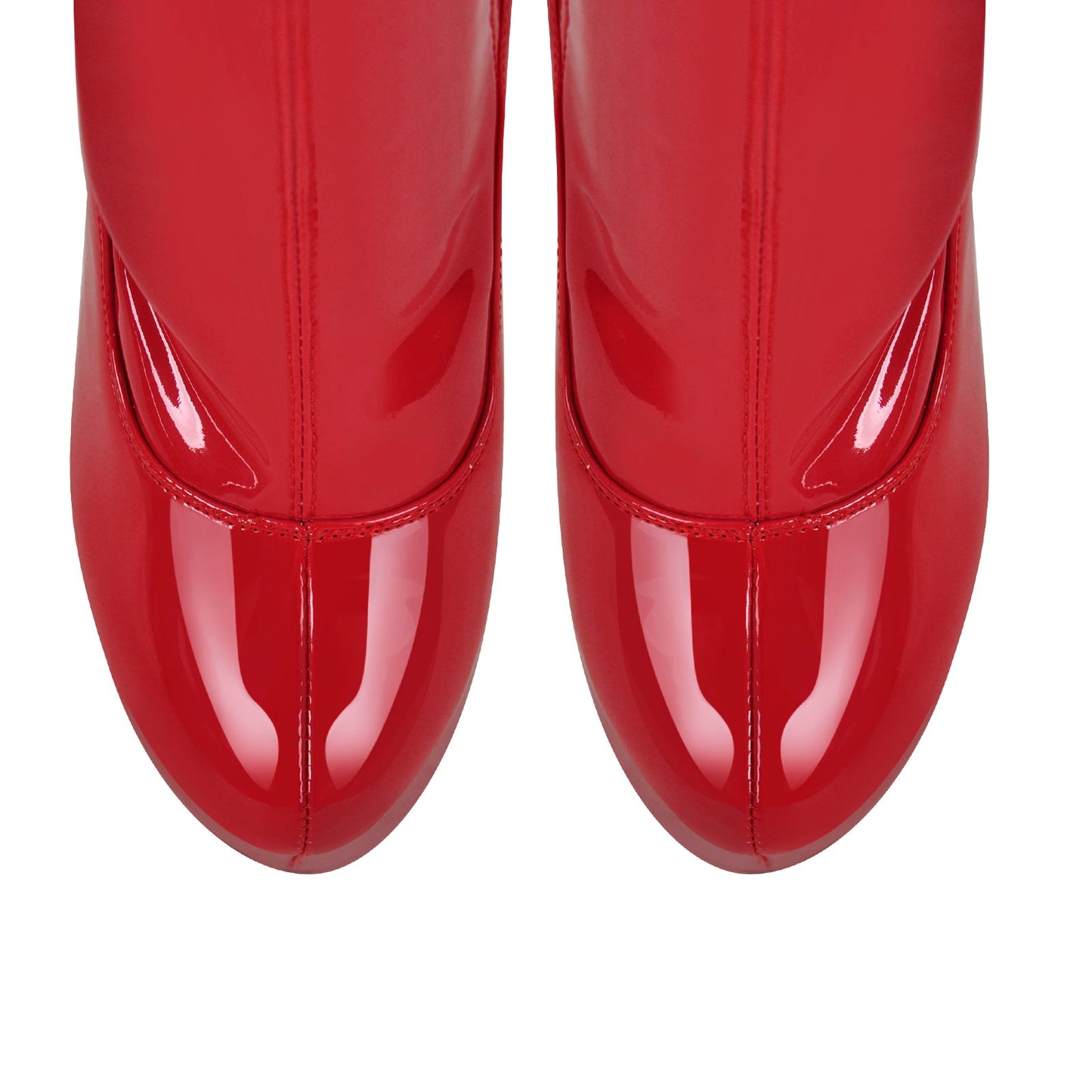 Patent Leather Platform Over The Knee High Heel Crossdressing Boots