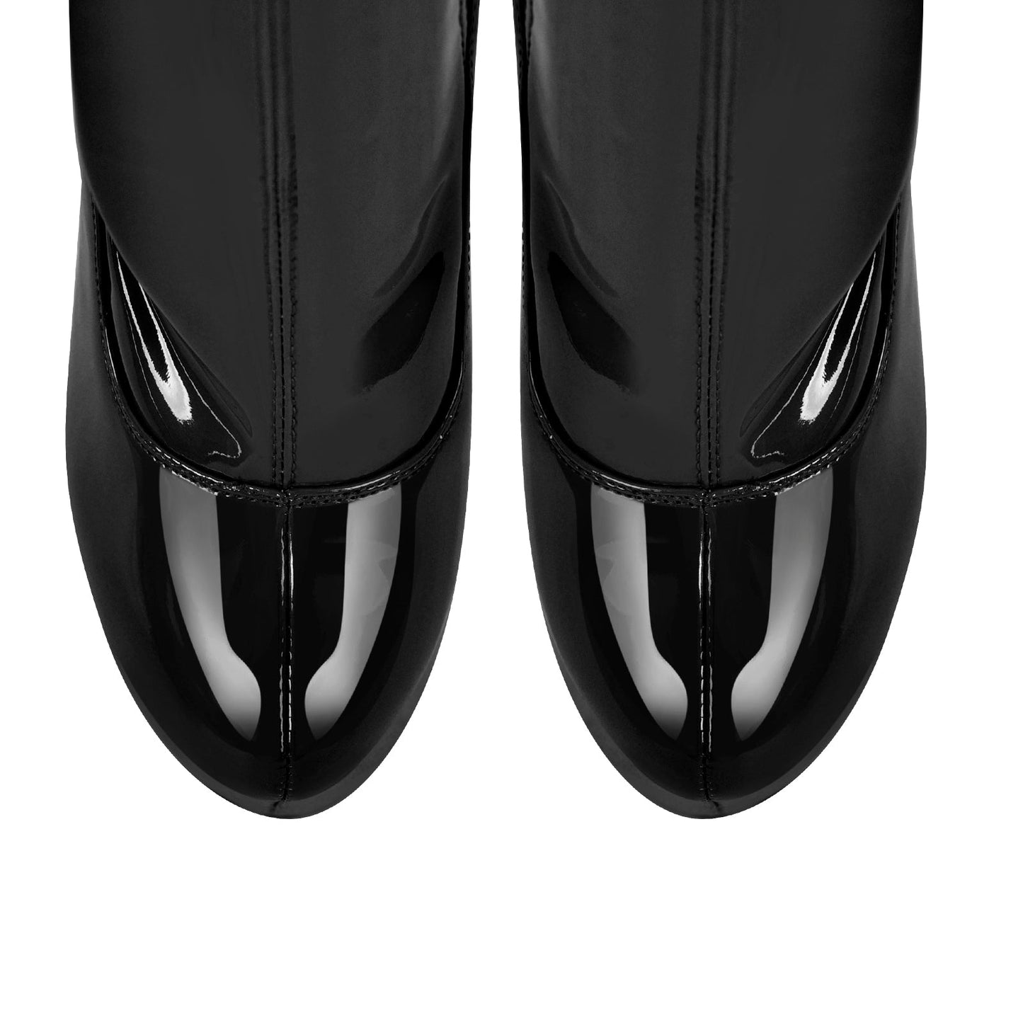 Patent Leather Platform Over The Knee High Heel Crossdressing Boots