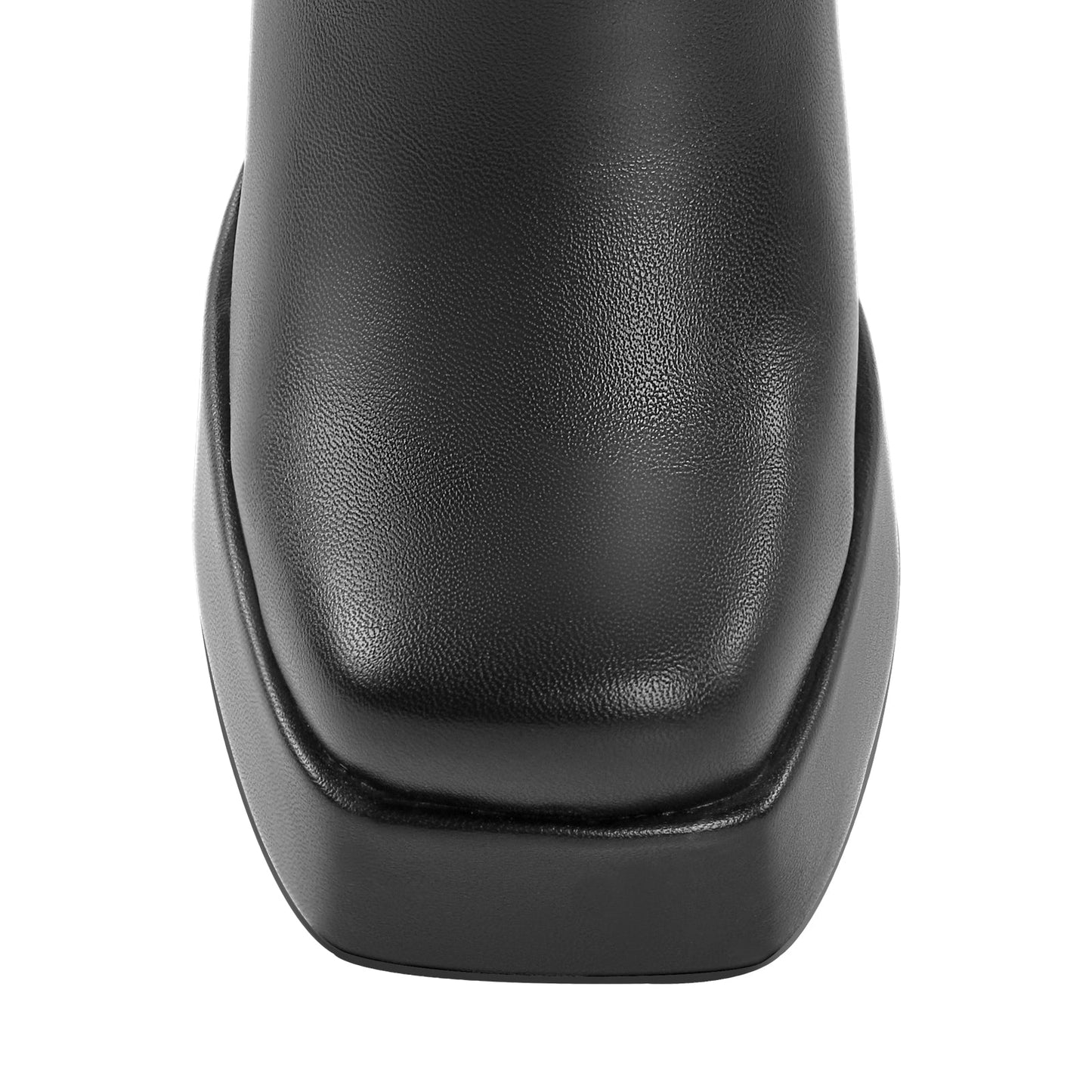Platform Square Toe Chunky Heel Crossdressing Ankle Boots