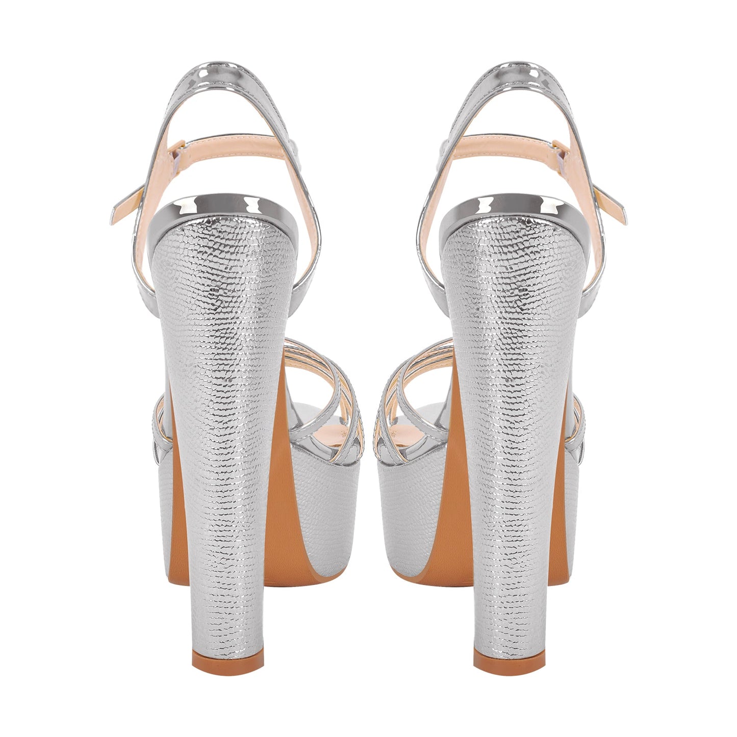 Buckle Strap Platform Chunky High Heels Crossdressing Sandals