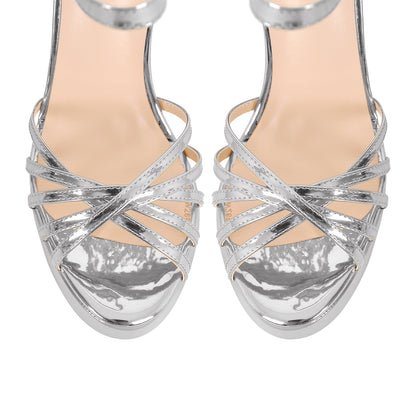 Buckle Strap Platform Chunky High Heels Crossdressing Sandals