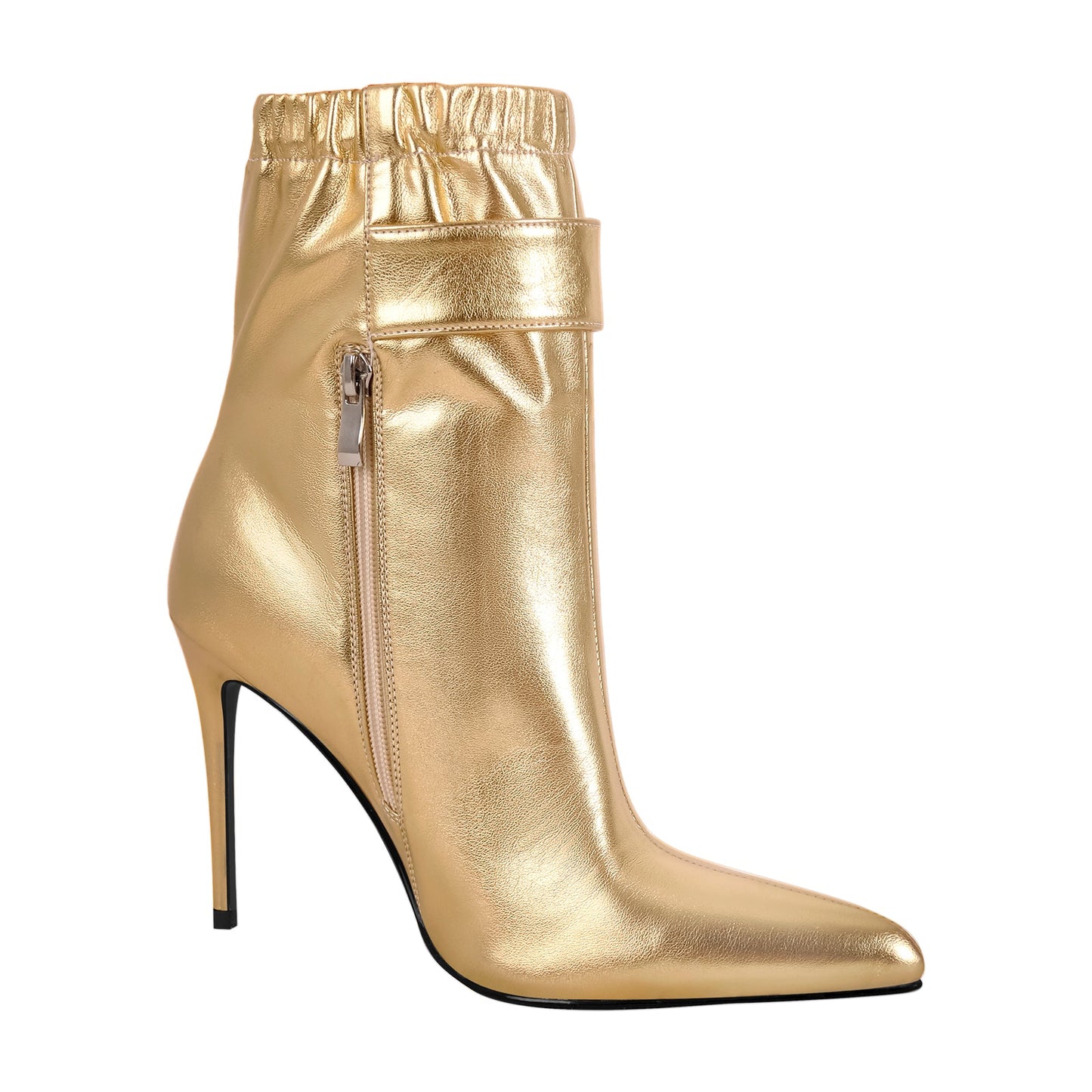 Pointed Toe Buckle Strap Stiletto Crossdressing Ankle Boots