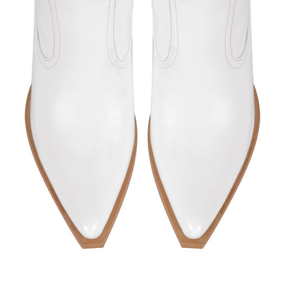 Chunky Heel Over The Knee Western Crossdressing Boots