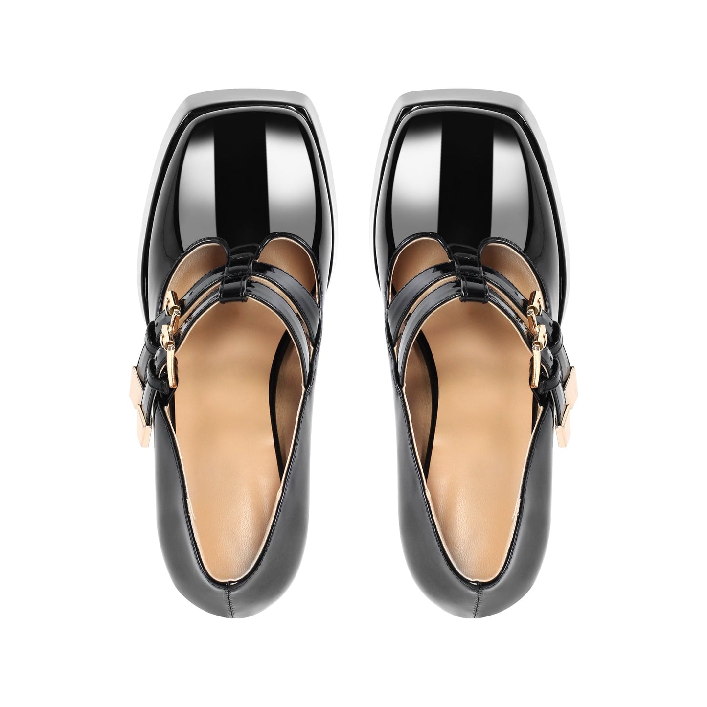 Chunky Heel Straps Mary Jane Pumps