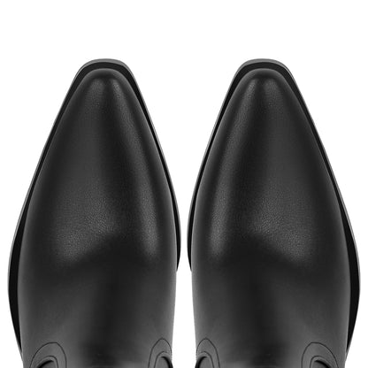 Chunky Heel Western Ankle Boots