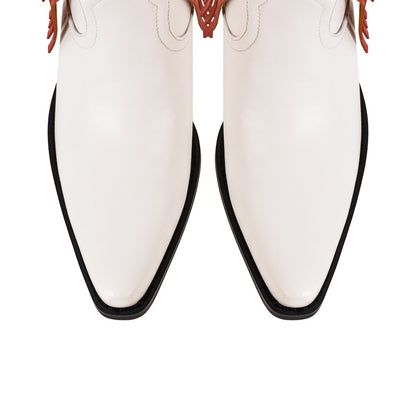 Rhinestone Star Fringe Knee High Western Boots