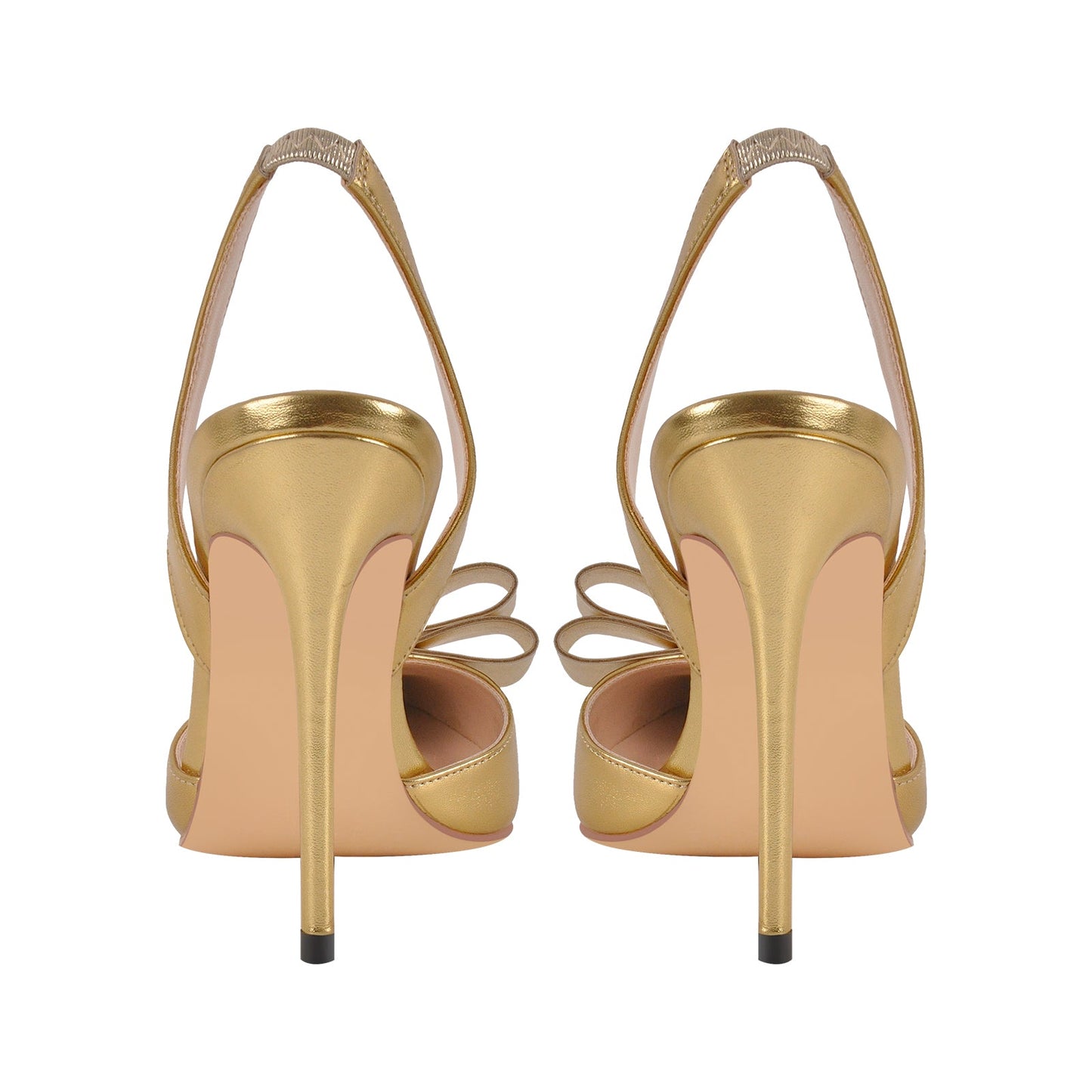 Bow Pointed Toe Slingback Stiletto Pumps